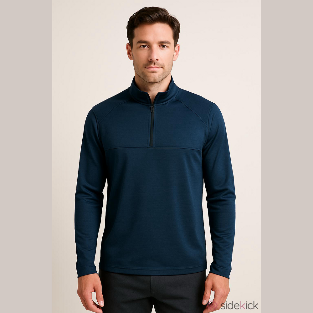 Navy Blue Quarter-Zip Pullover